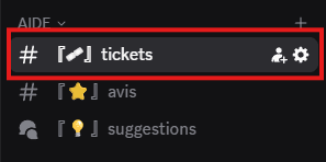 Créer un ticket