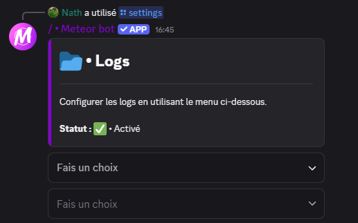 Configuration des logs